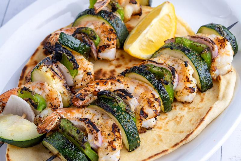Grilled shrimp skewers — Sami's Marco Island live music nights